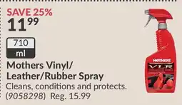 Princess Auto Mothers Vinyl/ Leather/Rubber Spray offer