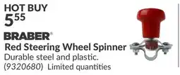 Princess Auto Red Steering Wheel Spinner offer