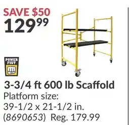 Princess Auto 3-3/4 ft 600 lb Scaffold offer