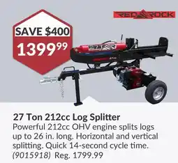 Princess Auto 27 Ton 212cc Log Splitter offer