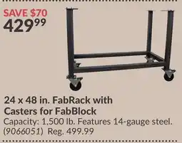 Princess Auto 24 x 48 in. FabRack with Casters for FabBlock offer