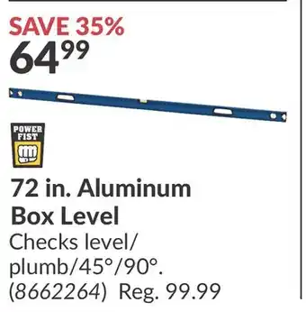 Princess Auto 72 in. Aluminum Box Level offer