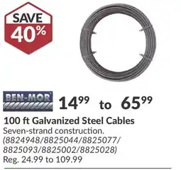 Princess Auto 100 ftGalvanized Steel Cables offer