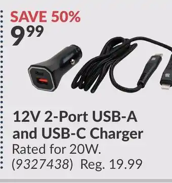 Princess Auto 12V 2-Port USB-A and USB-C Charger offer