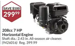 Princess Auto 208cc 7 HP Horizontal Engine offer