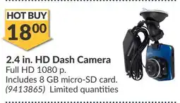 Princess Auto 2.4 in. HD Dash Camera offer