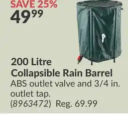 Princess Auto 200 Litre Collapsible Rain Barrel offer