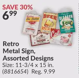 Princess Auto Retro Metal Sign, Assorted Designs offer