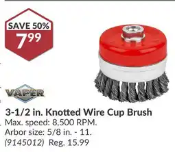 Princess Auto 3-1/2 in. Knotted Wire Cup Brush offer
