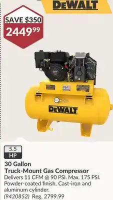 Princess Auto 30 Gallon Truck-Mount Gas Compressor offer