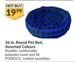 Princess Auto 36 in. Round Pet Bed, Assorted Colours offer