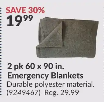 Princess Auto 2 pk 60 x 90 in. Emergency Blankets offer