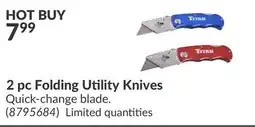 Princess Auto 2 pc Folding Utility Knives offer