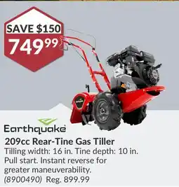 Princess Auto 209cc Rear-Tine Gas Tiller offer