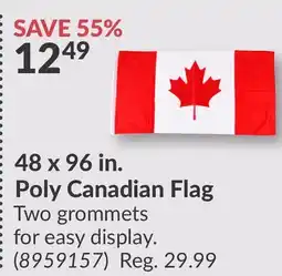 Princess Auto 48 x 96 in. Poly Canadian Flag offer