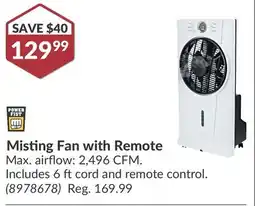 Princess Auto Misting Fan offer