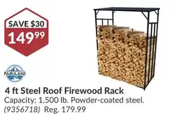 Princess Auto 4 ft Steel Roof Firewood Rack offer