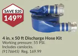 Princess Auto 4 in. x 50 ft Discharge Hose Kit offer