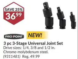 Princess Auto 3 pc 3-Stage Universal Joint Set offer