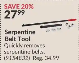 Princess Auto Serpentine Belt Tool offer
