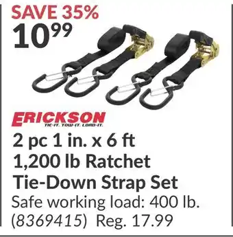 Princess Auto 1 Ratchet Tie-Down Strap Set offer