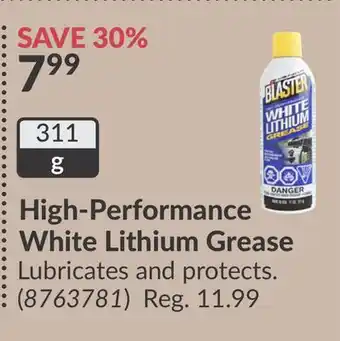 Princess Auto High-Performance White Lithium Grease Lubricates offer