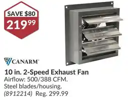 Princess Auto 10 in. 2-Speed Exhaust Fan offer