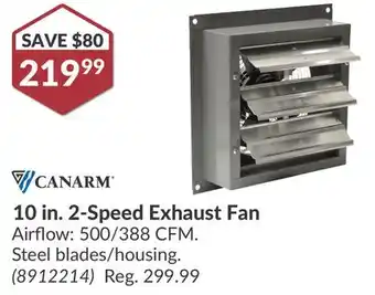 Princess Auto 10 in. 2-Speed Exhaust Fan offer