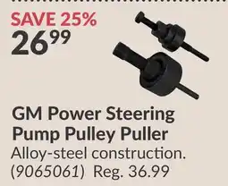 Princess Auto GM Power Steering Pump Pulley Puller offer