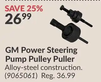 Princess Auto GM Power Steering Pump Pulley Puller offer