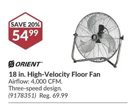 Princess Auto 18 in. High-Velocity Floor Fan offer