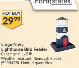 Princess Auto Large Navy Lighthouse Bird Feeder offer