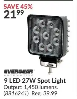 Princess Auto LED 27W Spot Light offer