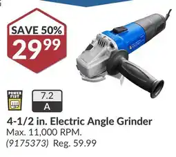 Princess Auto 4-1/2 in. Electric Angle Grinder offer