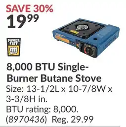 Princess Auto 8, 000 BTU Single-Burner Butane Stove offer