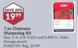 Princess Auto 7 pc Chainsaw Sharpening Kit offer