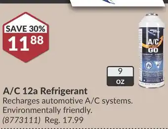 Princess Auto A/C 12a Refrigerant Recharges offer