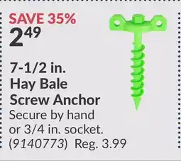 Princess Auto 7-1/2 in. Hay Bale Screw Anchor offer