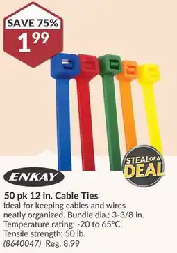 Princess Auto 50 pk 12 in. Cable Ties offer