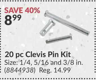Princess Auto 20 pc Clevis Pin offer