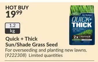 Princess Auto Quick + Thick Sun/Shade Grass Seed offer