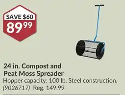Princess Auto 24 in. Compost and Peat Moss Spreader offer