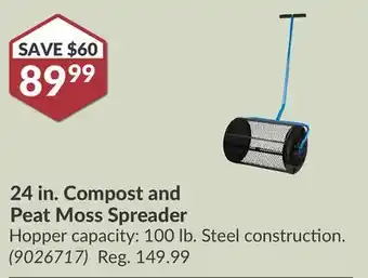 Princess Auto 24 in. Compost and Peat Moss Spreader offer