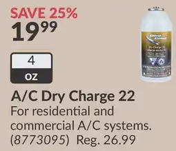 Princess Auto A/C Dry Charge offer