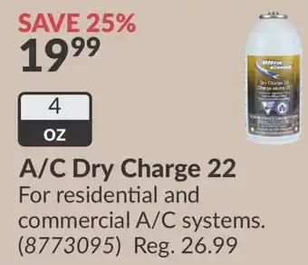 Princess Auto A/C Dry Charge offer