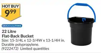 Princess Auto 22 Litre Flat-Back Bucket offer