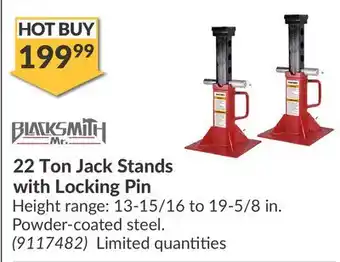 Princess Auto 22 Ton Jack Stands with Locking offer