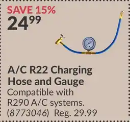 Princess Auto A/C R22 Charging Hose and Gauge offer