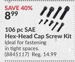Princess Auto 106 pc SAE Hex-Head Cap Screw Kit offer