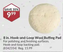 Princess Auto 8 in. Hook-and-Loop Wool Buffing Pad offer